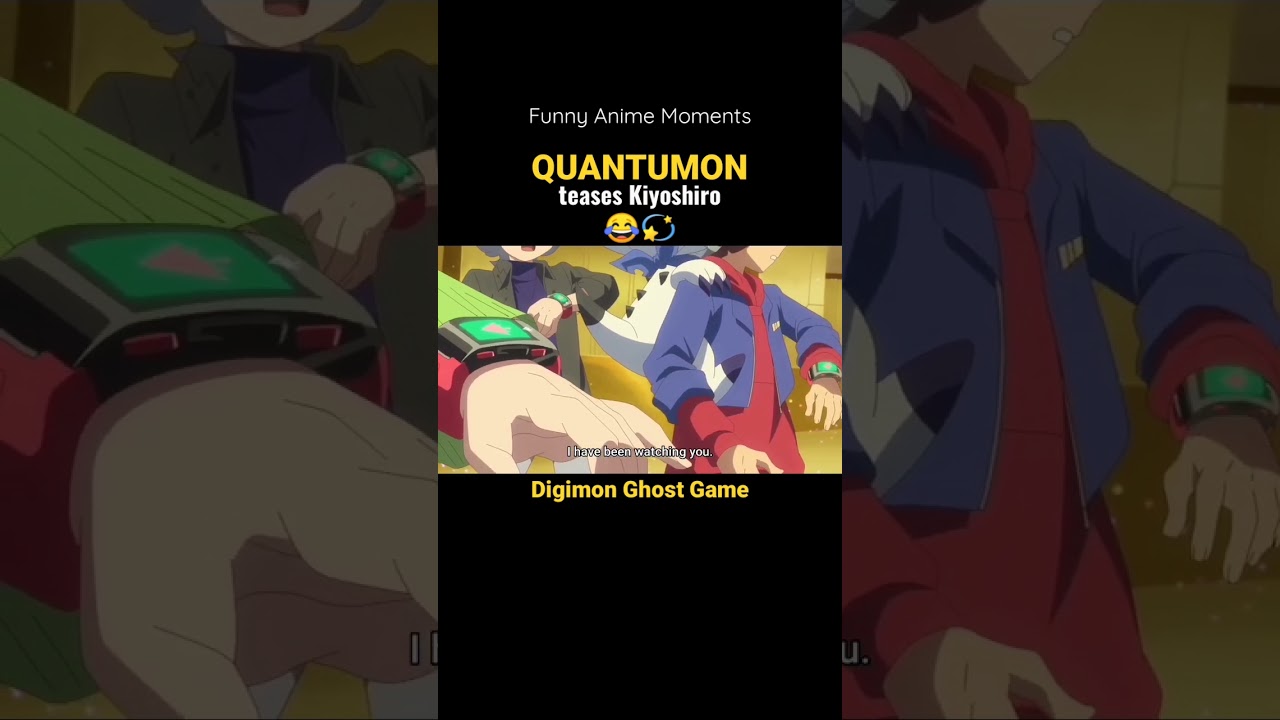 Quantumon teases Kiyoshiro 😂💫 || Digimon Ghost Game - Funny Anime Moments #MidoriNote17 #shorts