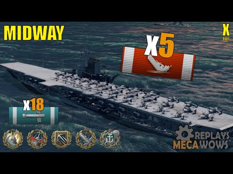 Aircraft Carrier Midway 5 Kills & 207k Damage | World of Warships Gameplay