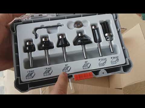 Bosch Apdailai ir kraštų apipjaustymui skirtų frezų rinkinys, 6 vnt. 6mm video