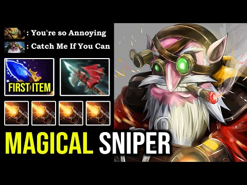 WTF MAGICAL SNIPER First Item 14min Scepter Annoying Assassinate 1.8 Second Stun IMBA Fun DotA 2