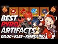 These Sets =🔥 Best Artifacts for Pyro Genshin Impact | Klee Diluc Xiangling