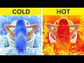 EXTREME HOT VS COLD CHALLENGE || Fire Girl vs Water Girl Were Adopted! Parenting Hacks by 123 GO!