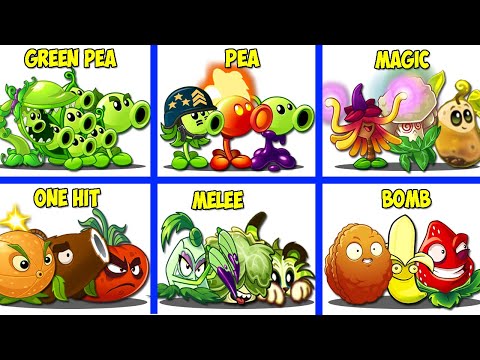 Random 8 Team Plants Battlez - Who Will Win? - PvZ 2 Team Plant Vs Team Plant