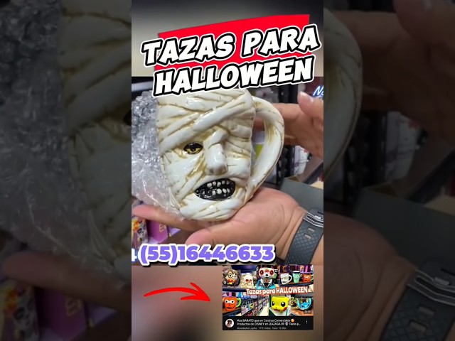 Vídeo relacionado con Taza de Halloween | Taza de café de terror de cerámica de calabaza | 400 ml con mango ergonómico espeluznante taza de agua para cocina, Acción de Gracias, viajes, hogar dormitorio