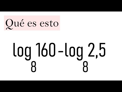 RESTA DE LOGARITMOS. QUÉ SIGNIFICA. Matemáticas Básicas