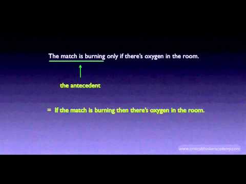 Propositional Logic: A only if B