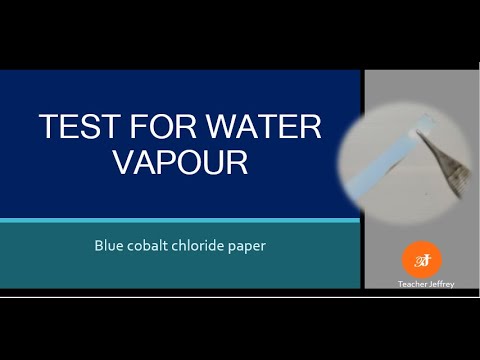 Test for water vapour
