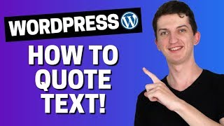 How To Quote a Text In Wordpress (How To Quote Citation in Wordpress)