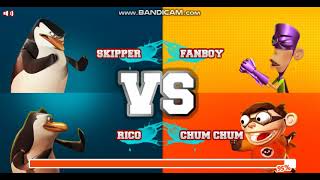Super Brawl 2 - Skipper &amp; Rico vs Fanboy &amp; Chum Chum