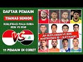 1 PEMAIN KEMBALI DI CORET! Daftar Pemain Timnas Indonesia Senior KUALIFIKASI PIALA DUNIA VS IRAK