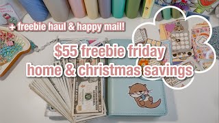 $55 freebie friday + FREEBIE HAUL | saving for future home & christmas | budgetwithamanda