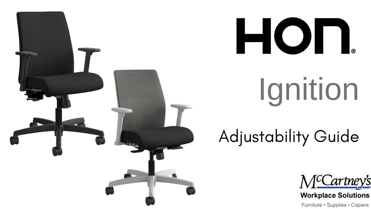 HON Ignition Chair - Adjustability Guide