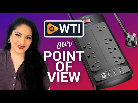 Surge Protector Power Strip - Nuetsa Flat Plug Extension Cord with 8 Outlets and 4 USB Ports - WTI product video review