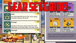 EQUIP YOUR UNITS WITH THE PROPER GEAR! OPMTS GEAR SET GUIDE - One Punch Man The Strongest Game Guide