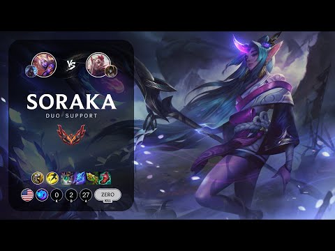Soraka Support vs Rakan - NA Grandmaster Patch 13.10