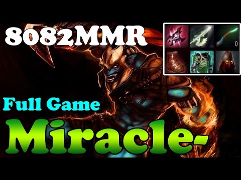 Dota 2 - Miracle- 8104MMR TOP 1 MMR in the World Plays Huskar - Ranked Match Gameplay