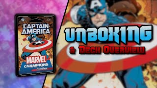 Marvel Champions Captain America Hero Pack Unboxing and Deck Overview | Fantasy Flight Games 