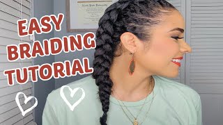 HOW TO FRENCH BRAID NATURAL CURLY HAIR