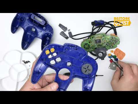 Restored Blue Nintendo 64 Controller  - Console Restoration 🟢