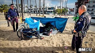 𝗦𝗔𝗡𝗗 𝗦𝗪𝗘𝗘𝗣: LAPD and Park Rangers Move In as Beach Encampment Gets Cleared
