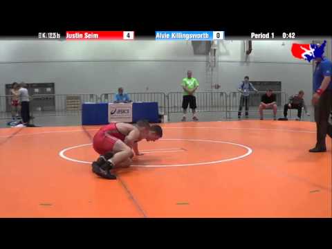 Justin Seim vs. Alvie Killingsworth at 2013 Junior Nationals - FILA - FS