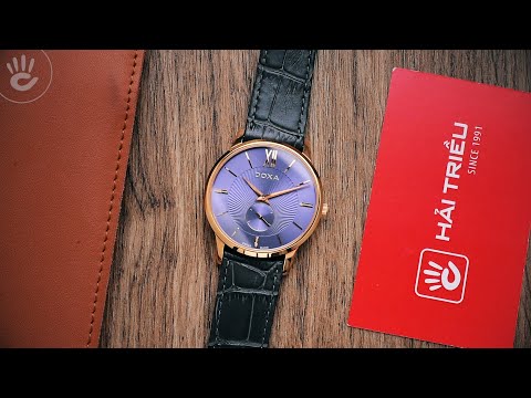 Review đồng hồ Doxa D155RBL cọc vạch số cùng kim chỉ mạ tone màu vàng hồng