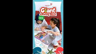 Giant Coloring Sheet Dunia Bawah Air (Lembar Mewarnai Jumbo)
