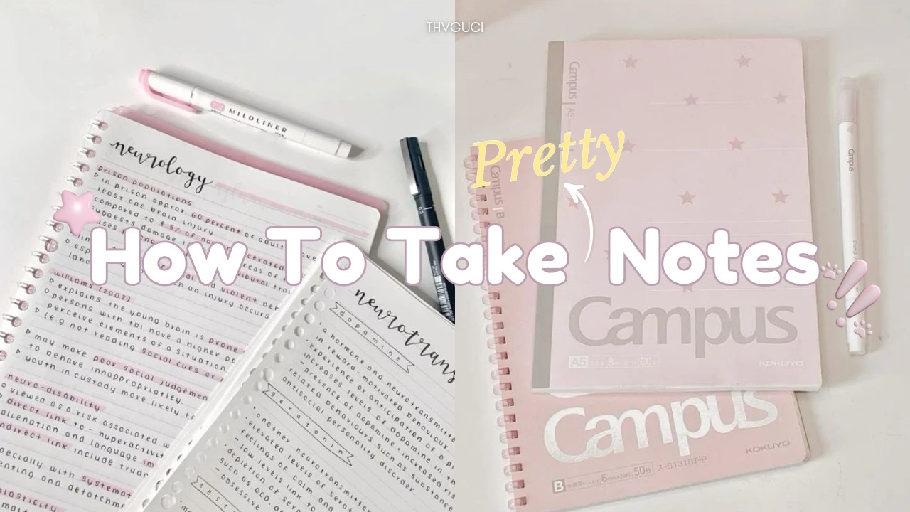How To Take Pretty Notes ✨️ Easy Aesthetic Note-Taking Tips