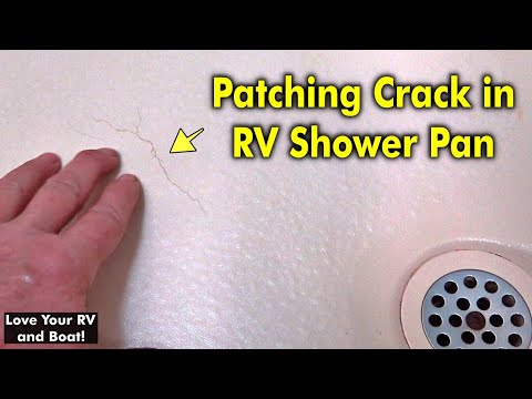 Temp Patching Cracked RV Shower Pan with Gflex 650 Epoxy
