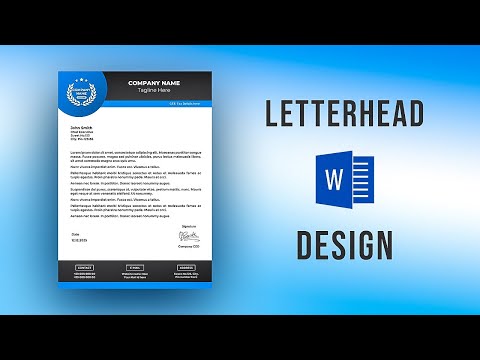 Letterhead Design in just 5 minutes MS Word Tutorial