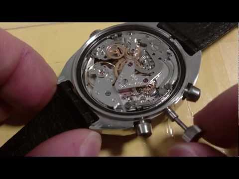 How to remove a wrist watch stem and crown, push type, Poljot 3133