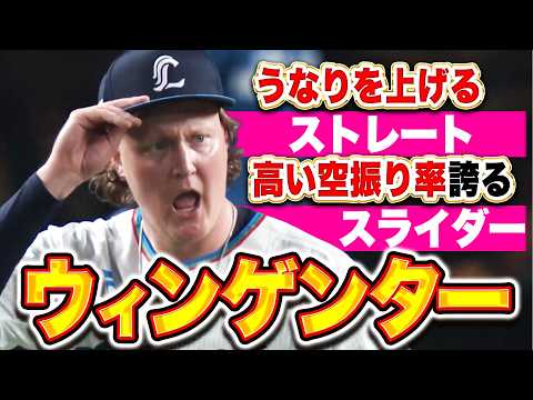 【奪三振率13.31】ウィンゲンター『高い空振り率を誇るスライダーにうなりを上げる剛球…ねじ伏せた奪三振まとめ』