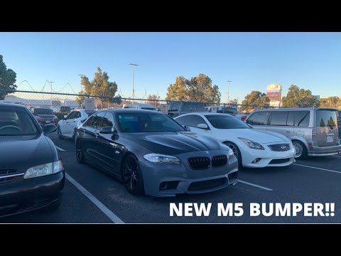 M5 bumper install on BMW F10 535i *AGRESSIVE*