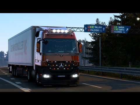 ETS2 1.47 | Mercedes Benz Actros Euro 5 | 🇸🇪 Kapellskar- 🇪🇪 Parnu 103km (File somon 14t)