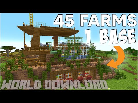 I Made the Ultimate Minecraft Farm Complex for Minecraft 1.19 | 45 Farms Free World Download!