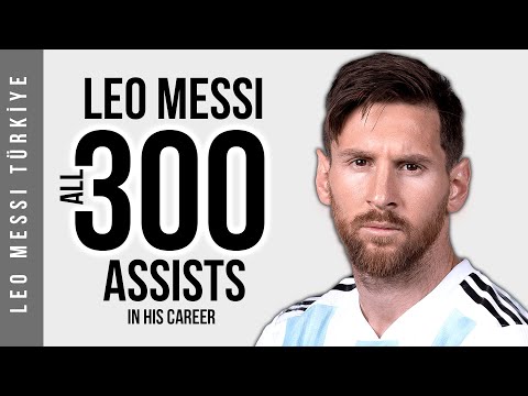 Lionel Messi - All 300 Assists In His Career | HD