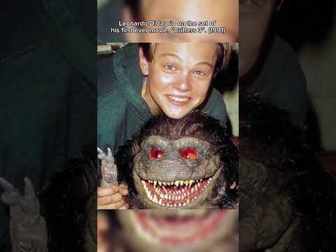 Leonardo DiCaprio on the set of his first ever movie, “Critters 3”. (1991) #leonardodicaprio
