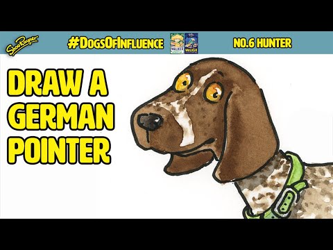 How to draw a German Pointer  - #dogsofinfluence - No 6 Hunter