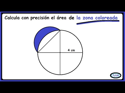Área compuesta usando un sector y un segmento circular