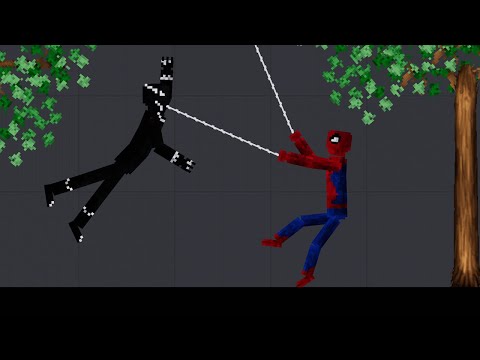 Spiderman vs Black Panther in People Playground
