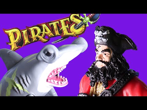 Pirate Ghost Ship Playset with Giant Shark Attack Toy Unboxing