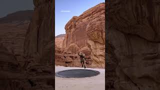 Dan Bilzerian girl jumps on Trampoline