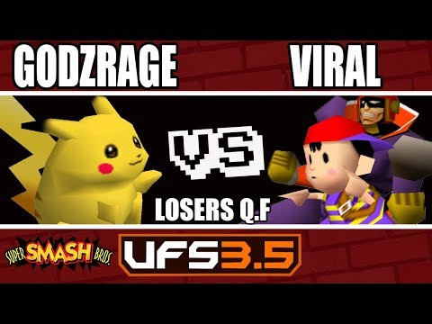 UFSmash 3.5 - N64 - FDP|Godzrage (Pikachu) VS SGW|Viral (Ness, Captain Falcon) - Losers Quarters