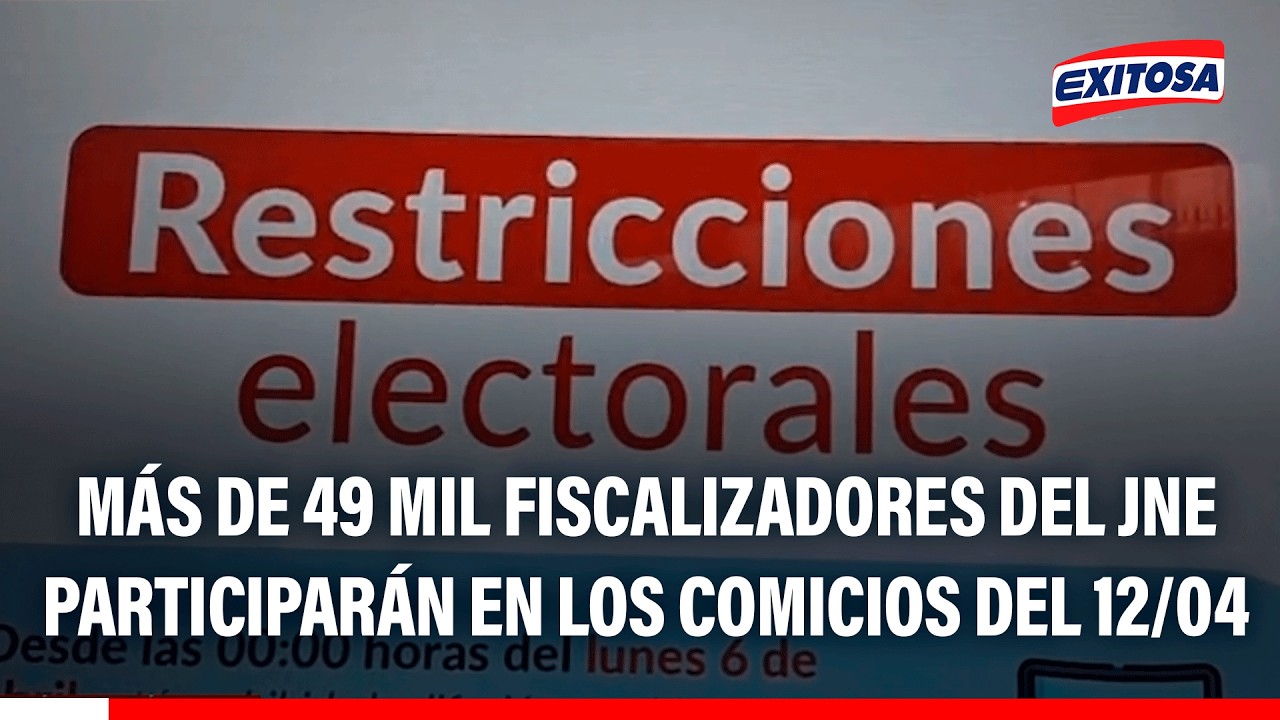 🔴🔵 Más de 49 mil fiscalizadores del JNE participarán en estas elecciones 2026