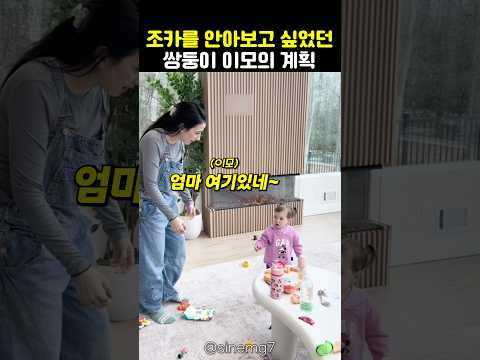 쌍둥이와 옷을 바꿔입고 엄마인 척 조카를 안아보자