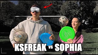 Ksfreak vs Sophia | Frisbee - Fußball - Basketball Challenge (Blind)