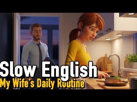 Daily Routine in English | My Wife’s Day | Easy Daily Conversation| Learn English with Daily Routine