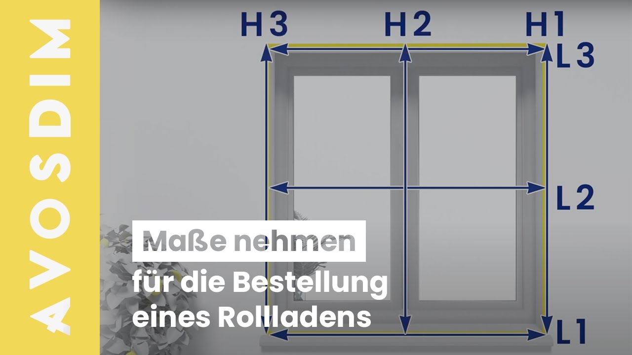 Maßanleitung für die Bestellung eines Rollladens