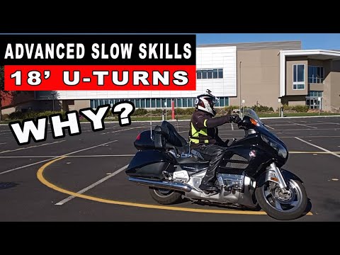 Goldwing Advanced Motorcycle Slow Skills | How to do18' U-Turns & Why?