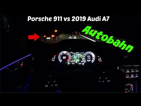 2019 Audi A7 50 TDI vs Porsche 911 Carrera S - Autobahn POV